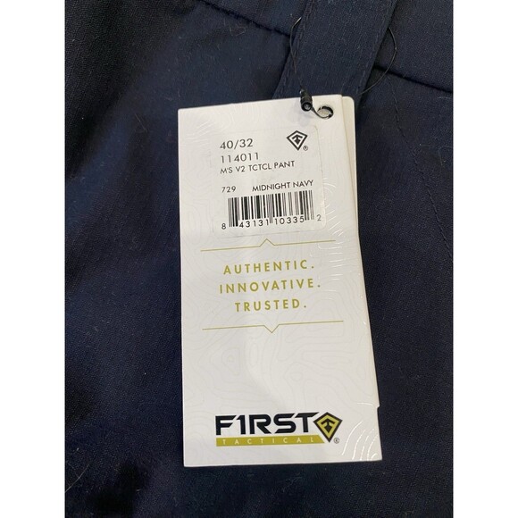 NEW First Tactical V2 Tactical Pants Men's 40x32 Navy Cargo Pockets Utility - Picture 2 of 5